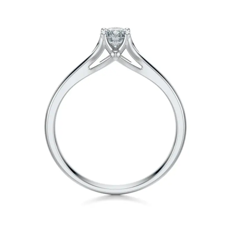 Pierścionek z białego złota z diamentem AJPZ_131